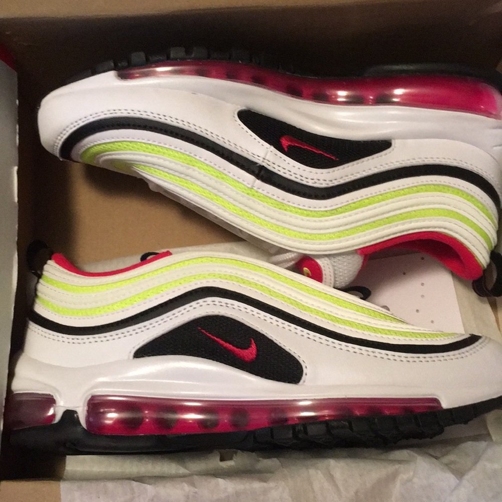 Nike Air Max 97 (GS) White Rush Pink Volt
